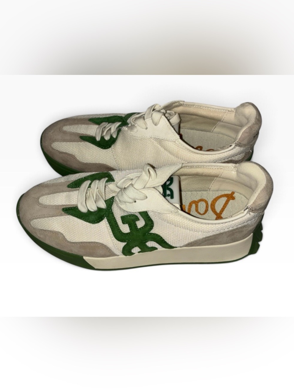 New Sam Edelman Langley Color Block Suede Mesh Signature Logo Retro Sneakers 7.5 - Picture 2 of 15